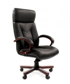 Кресло для руководителя CHAIRMAN  421 (Натуральная кожа) Черное в Лесном - lesnoy.ok-mebel.com | фото 1