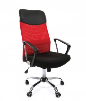 Кресло для руководителя CHAIRMAN 610 N (15-21 черный/сетка красный) в Лесном - lesnoy.ok-mebel.com | фото