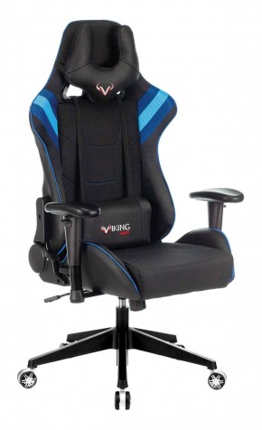 Кресло игровое Бюрократ VIKING 4 AERO BLUE черный/синий в Лесном - lesnoy.ok-mebel.com | фото