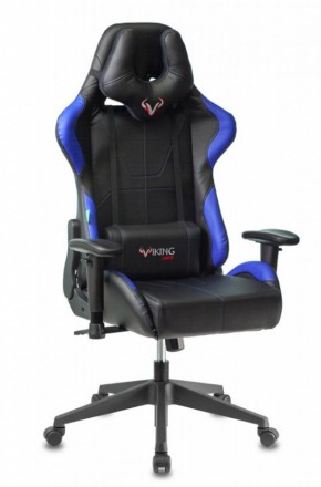 Кресло игровое Бюрократ VIKING 5 AERO BLUE черный/синий в Лесном - lesnoy.ok-mebel.com | фото