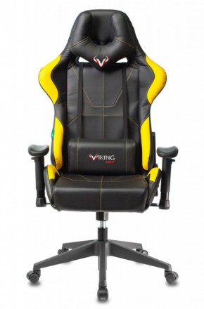 Кресло игровое Бюрократ VIKING 5 AERO YELLOW черный/желтый в Лесном - lesnoy.ok-mebel.com | фото 3