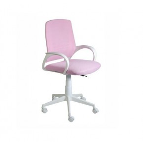 Кресло Ирис White сетка/ткань розовая в Лесном - lesnoy.ok-mebel.com | фото 1
