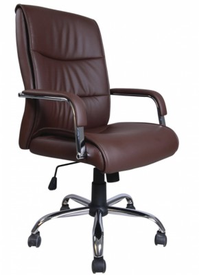 Кресло офисное BRABIX "Space EX-508" (экокожа, хром, коричневое) 531164 в Лесном - lesnoy.ok-mebel.com | фото