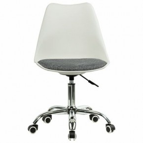 Кресло стул BRABIX "Eames MG-310 CH", хром, пластик белый, ткань серая, 532924 в Лесном - lesnoy.ok-mebel.com | фото 1