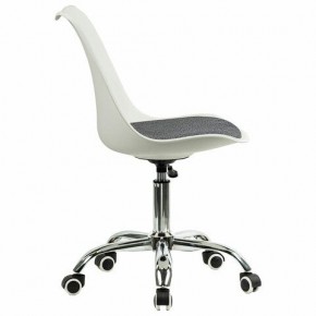 Кресло стул BRABIX "Eames MG-310 CH", хром, пластик белый, ткань серая, 532924 в Лесном - lesnoy.ok-mebel.com | фото 3