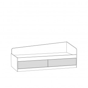 Кровать 11.21 Альфа (Солнечный Свет 0134 BS, Белый премиум) в Лесном - lesnoy.ok-mebel.com | фото 2