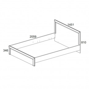 Кровать 140 с подъемником, OLIVIA, цвет вудлайн крем/дуб анкона в Лесном - lesnoy.ok-mebel.com | фото 4