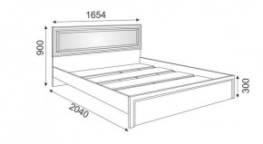 Кровать 1.6 М09 с мягкой спинкой и настилом Беатрис (Орех гепланкт) в Лесном - lesnoy.ok-mebel.com | фото