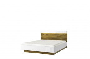 Кровать 160 с подъемником, TORINO, цвет белый/Дуб наварра в Лесном - lesnoy.ok-mebel.com | фото