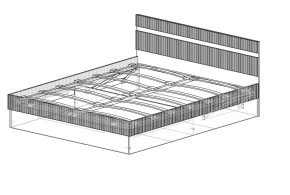 ОЛИВИЯ Кровать 1600 с основанием и ПМ в Лесном - lesnoy.ok-mebel.com | фото 4