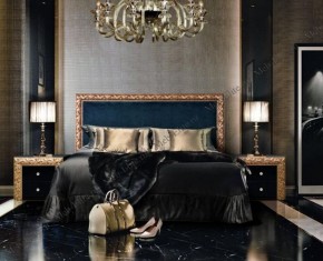 Кровать 2-х спальная (1,6 м) Тиффани Premium черная/золото с мягким элементом (Антрацит) с подъемным механизмомарт (ТФКР-3[3](П) в Лесном - lesnoy.ok-mebel.com | фото 2