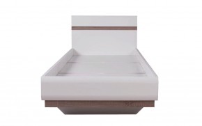 Кровать 90/TYP 90, LINATE ,цвет белый/сонома трюфель в Лесном - lesnoy.ok-mebel.com | фото 3