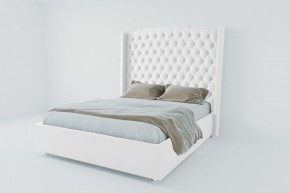Кровать Берлин ЛЮКС с ПМ 1800 (экокожа белая) в Лесном - lesnoy.ok-mebel.com | фото
