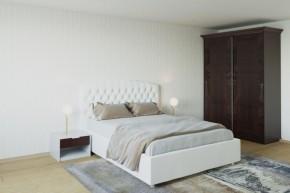 Кровать Берлин с ПМ 1800 (экокожа белая) в Лесном - lesnoy.ok-mebel.com | фото