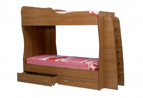 Кровать детская 2-х ярусная Юниор-1 (800*2000) ЛДСП в Лесном - lesnoy.ok-mebel.com | фото