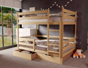 Кровать двухъярусная без крыши 80*190 без покраски в Лесном - lesnoy.ok-mebel.com | фото