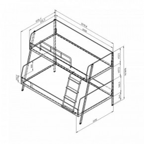 Кровать двухъярусная Дельта Лофт-20.02.04 Белый в Лесном - lesnoy.ok-mebel.com | фото 2