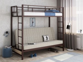 Кровать двухъярусная с диваном "Мадлен" (Коричневый/Бежевый) в Лесном - lesnoy.ok-mebel.com | фото 1