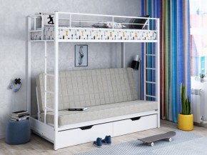 Кровать двухъярусная с диваном "Мадлен-ЯЯ" с ящиками в Лесном - lesnoy.ok-mebel.com | фото