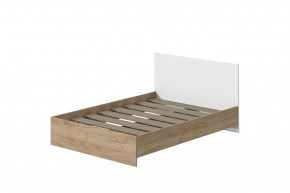 Кровать Эконом 900 (Дуб крафт золотой/Белый текстурный) в Лесном - lesnoy.ok-mebel.com | фото