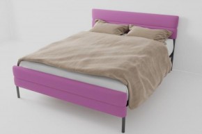 Кровать Горизонт Мини с ортопедическим основанием 800 (велюр розовый) в Лесном - lesnoy.ok-mebel.com | фото 1