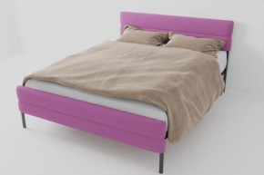 Кровать Горизонт Мини с ортопедическим основанием 800 (велюр розовый) в Лесном - lesnoy.ok-mebel.com | фото