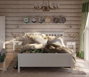 Кровать Кантри двухспальная 180х200, массив сосны, цвет белый в Лесном - lesnoy.ok-mebel.com | фото 4