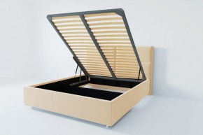 Кровать Корсика с ПМ 1200 (экокожа бежевая) в Лесном - lesnoy.ok-mebel.com | фото
