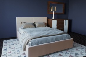 Кровать Корсика с ПМ 1800 (экокожа бежевая) в Лесном - lesnoy.ok-mebel.com | фото 2