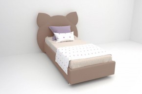 Кровать Котя с ортопедическим основанием 800 (велюр серый) в Лесном - lesnoy.ok-mebel.com | фото