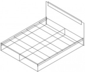 СОФИЯ Кровать КР1600 (венге/дуб белфорт) щиты в Лесном - lesnoy.ok-mebel.com | фото 2