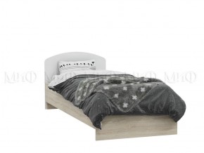 МАРТИНА Кровать 800 с настилом ЛДСП (Белый глянец/дуб сонома) в Лесном - lesnoy.ok-mebel.com | фото 2
