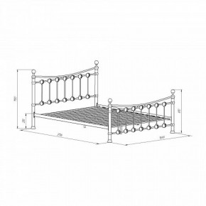Кровать металлическая "Эльда" Черный/Золото в Лесном - lesnoy.ok-mebel.com | фото 2