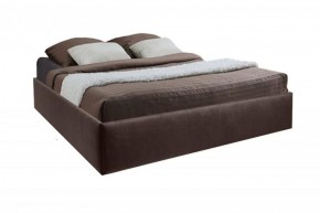 Кровать Подиум с ПМ 1200 (экокожа коричневая) в Лесном - lesnoy.ok-mebel.com | фото 1