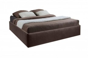 Кровать Подиум с ПМ 800 (экокожа коричневая) в Лесном - lesnoy.ok-mebel.com | фото 2