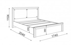Кровать 1.6 Глэдис М31 с настилом и мягкой частью (ЯШС/Белый) в Лесном - lesnoy.ok-mebel.com | фото 3