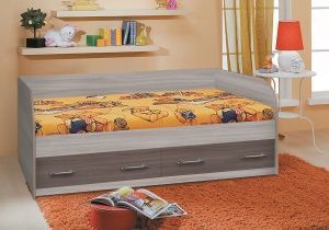 Кровать с ящиками Сказка 800 в Лесном - lesnoy.ok-mebel.com | фото 1