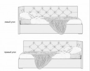 Кровать угловая Мия интерьерная +основание/ПМ/бельевое дно (90х200) в Лесном - lesnoy.ok-mebel.com | фото 5