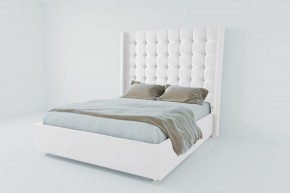 Кровать Венеция ЛЮКС без основания 800 (экокожа белая) в Лесном - lesnoy.ok-mebel.com | фото