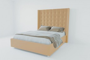 Кровать Венеция ЛЮКС с ПМ 1200 (экокожа бежевая) в Лесном - lesnoy.ok-mebel.com | фото 2