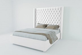 Кровать Версаль ЛЮКС без основания 800 (экокожа белая) в Лесном - lesnoy.ok-mebel.com | фото