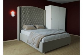 Кровать Версаль ЛЮКС с ПМ 1200 (велюр серый) в Лесном - lesnoy.ok-mebel.com | фото