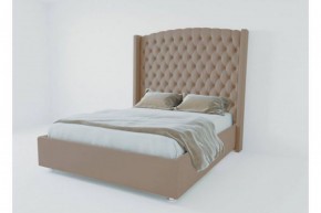 Кровать Версаль ЛЮКС с ПМ 1400 (велюр темно-серый) в Лесном - lesnoy.ok-mebel.com | фото