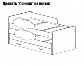 Кровать выкатная Соник на щитах (800*1600) с бортиком + ящик в Лесном - lesnoy.ok-mebel.com | фото 2