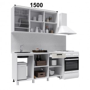 Кухонный гарнитур ДИОР 1500 (Белый/Дуб Крафт белый) в Лесном - lesnoy.ok-mebel.com | фото 2