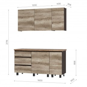 Кухня Энигма 1.6 м (венге/дуб каньон) в Лесном - lesnoy.ok-mebel.com | фото 5