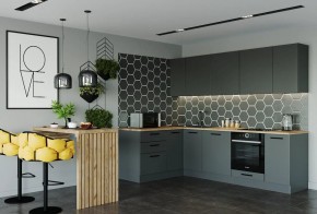 Кухня угловая Антрацит 2600х1600 (Стол. 38мм) в Лесном - lesnoy.ok-mebel.com | фото