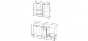 Кухонный гарнитур Белый Глянец 1600 h950 (Стол. 38мм) в Лесном - lesnoy.ok-mebel.com | фото 2
