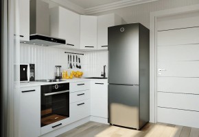 Кухонный гарнитур Белый Глянец 2200*1000 (Стол. 38мм) в Лесном - lesnoy.ok-mebel.com | фото