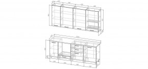 Кухонный гарнитур Белый Глянец 2200 h950 (Стол. 38мм) в Лесном - lesnoy.ok-mebel.com | фото 2